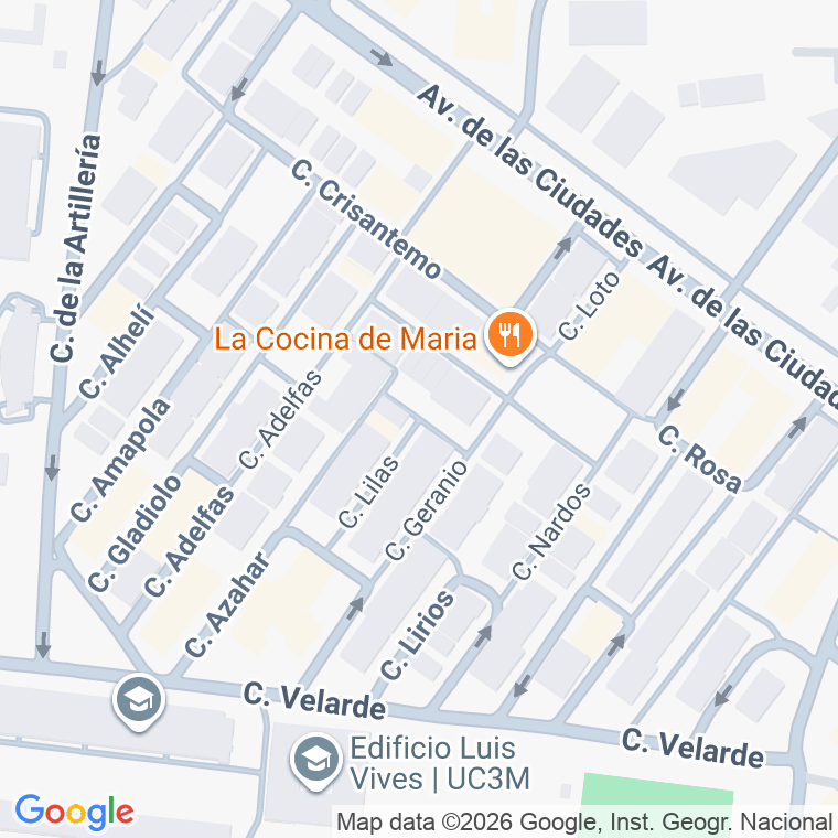 Código postal de Begonia en Getafe
