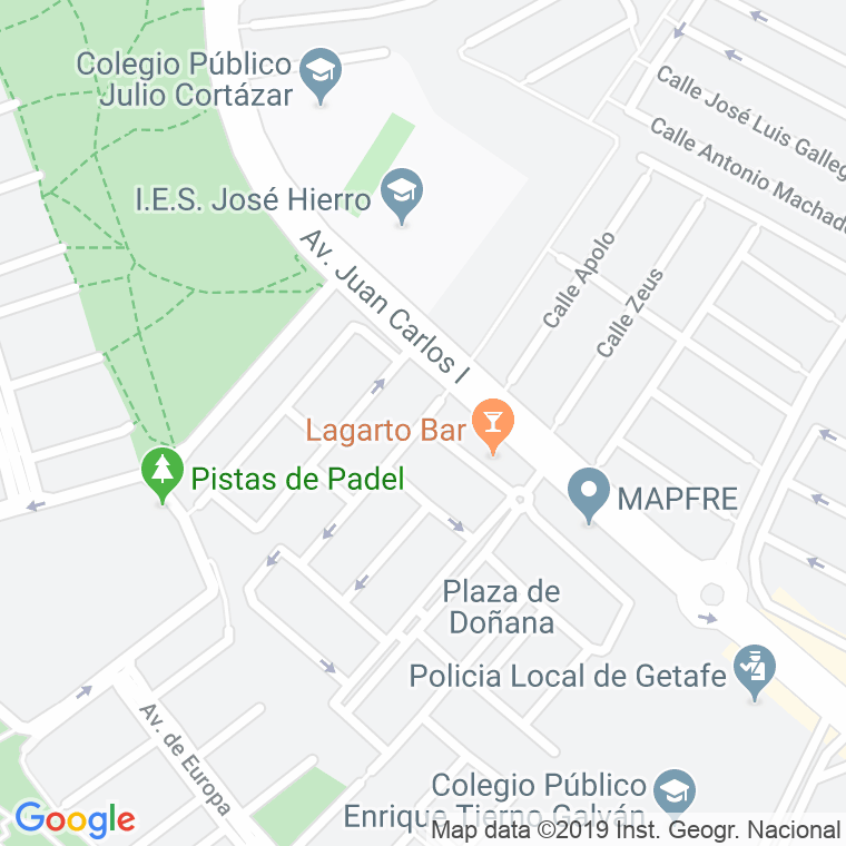 Código Postal calle Cerro De Los Santos en Getafe