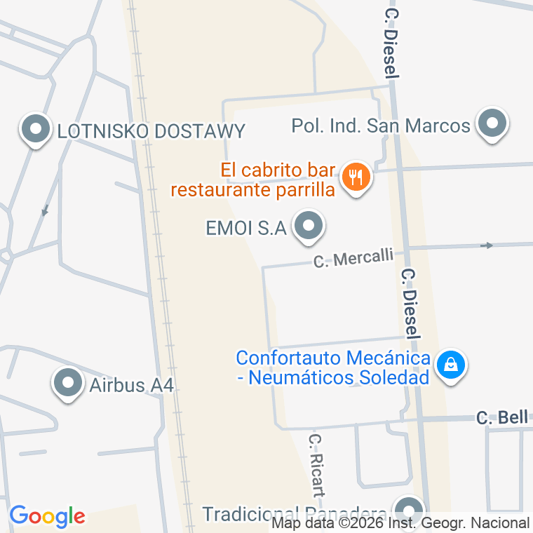 Código postal de Calle Mercalli en Getafe