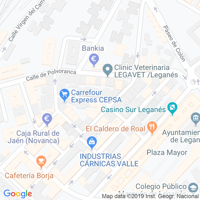 Código Postal calle Aguila en Leganés