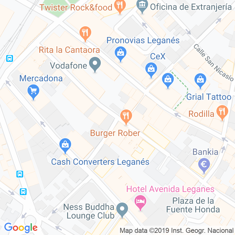 Código Postal calle Ordoñez, callejon en Leganés
