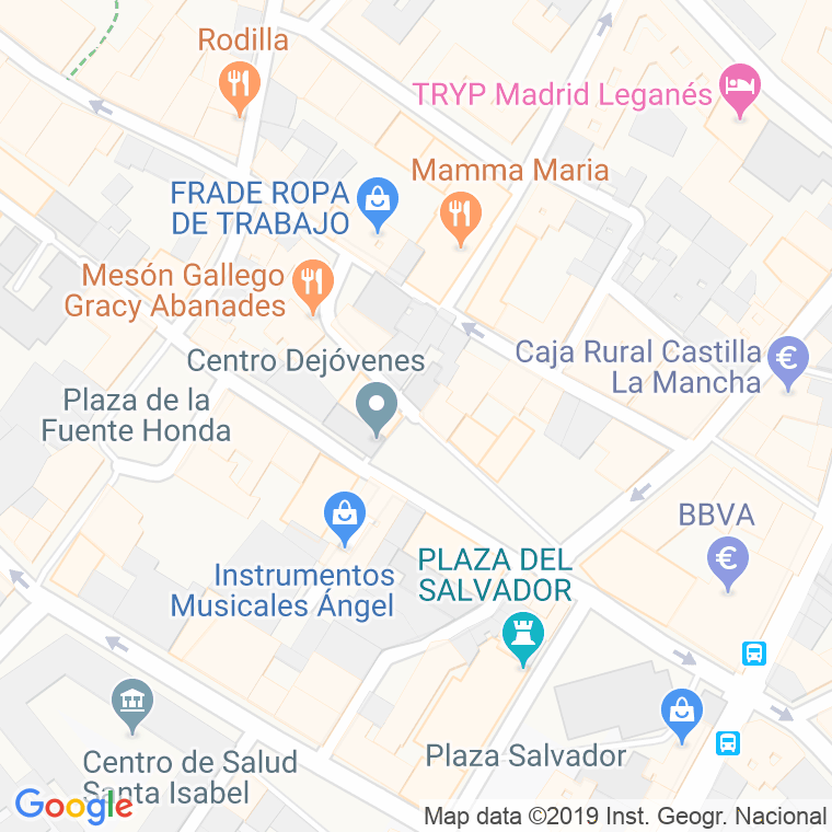 Código Postal calle Paris, plaza en Leganés