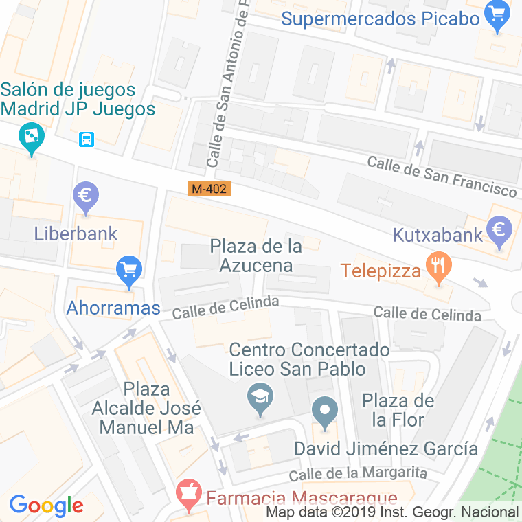 Código Postal calle Azucena, plaza en Leganés