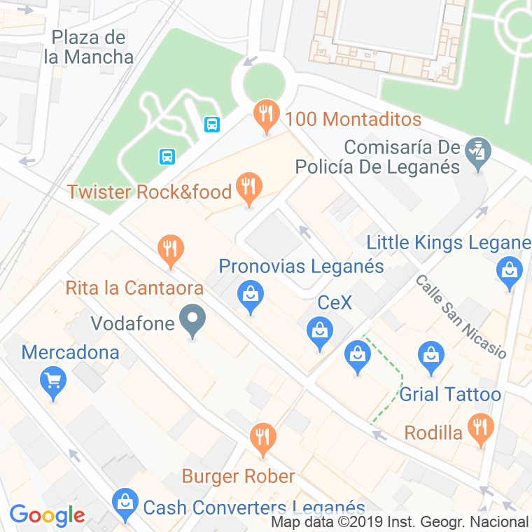 Código Postal calle San Nicasio, plaza (Impares Del 1 Al Final)  (Pares Del 2 Al Final) en Leganés