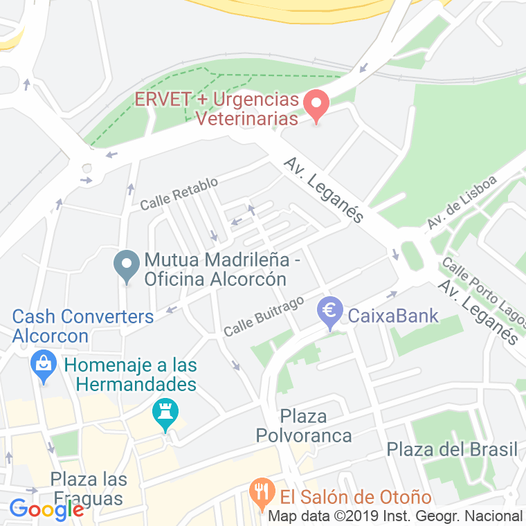Código Postal calle Carabancheles, De, avenida en Alcorcón