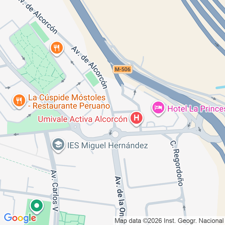 Código postal de Caza, de La, Avenida en Alcorcón