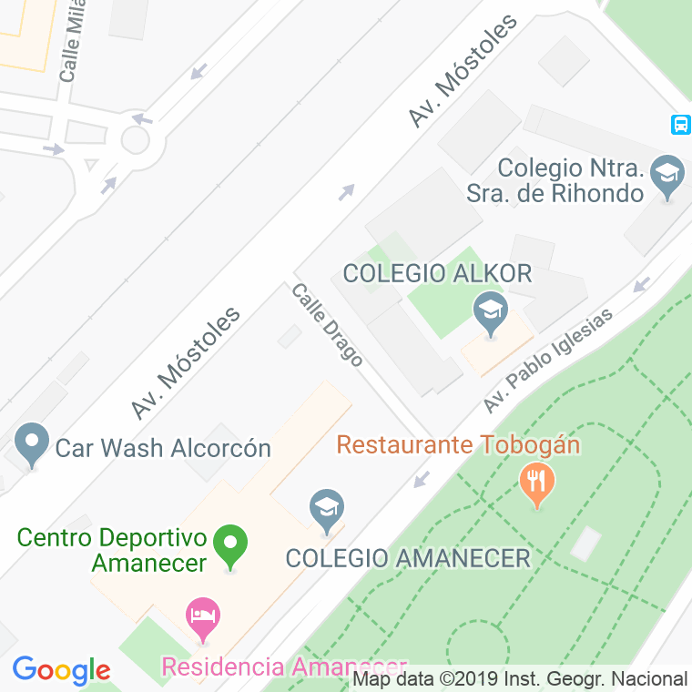 Código Postal calle Drago, Del en Alcorcón