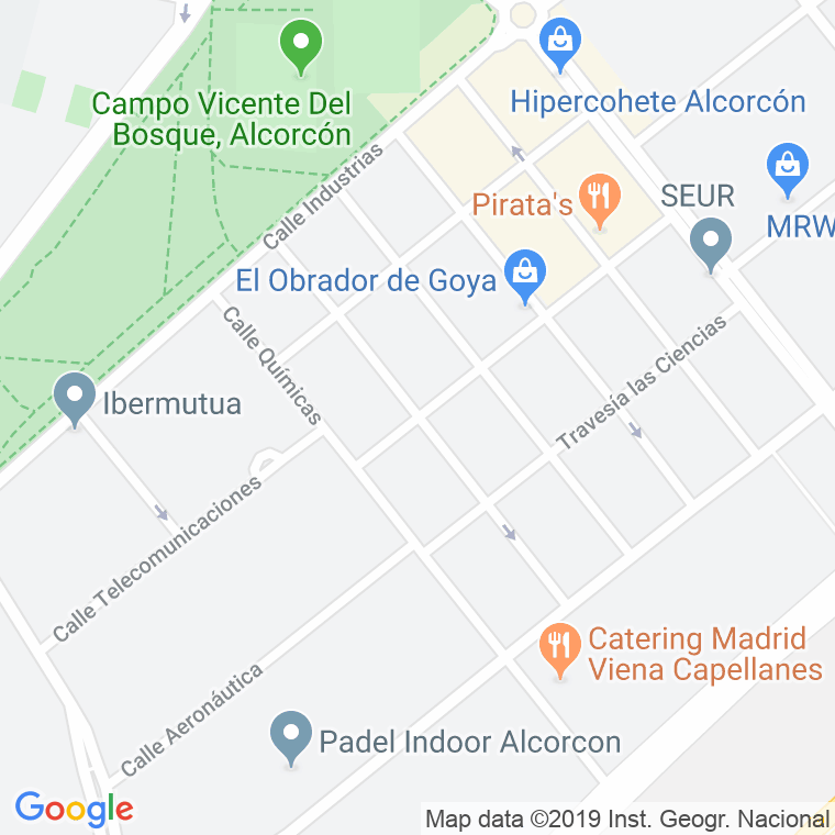 Código Postal calle Fisicas en Alcorcón
