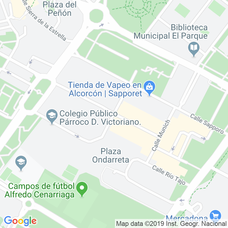 Código Postal calle Rio Miño en Alcorcón