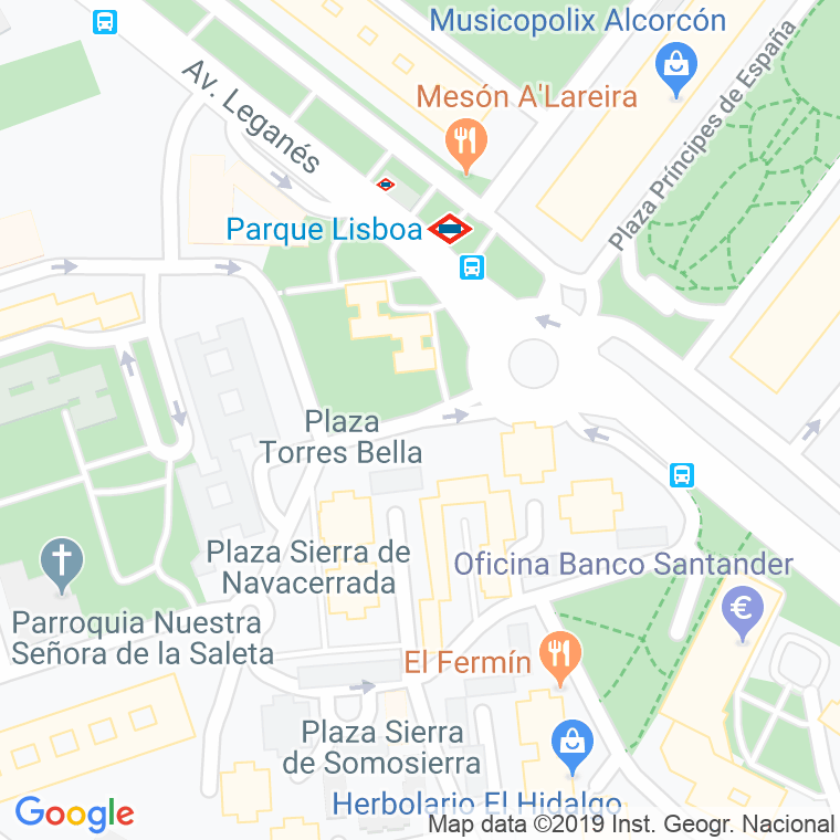 Código Postal calle Torres Bellas, plaza (Impares Del 3 Al Final)  (Pares Del 2 Al Final) en Alcorcón