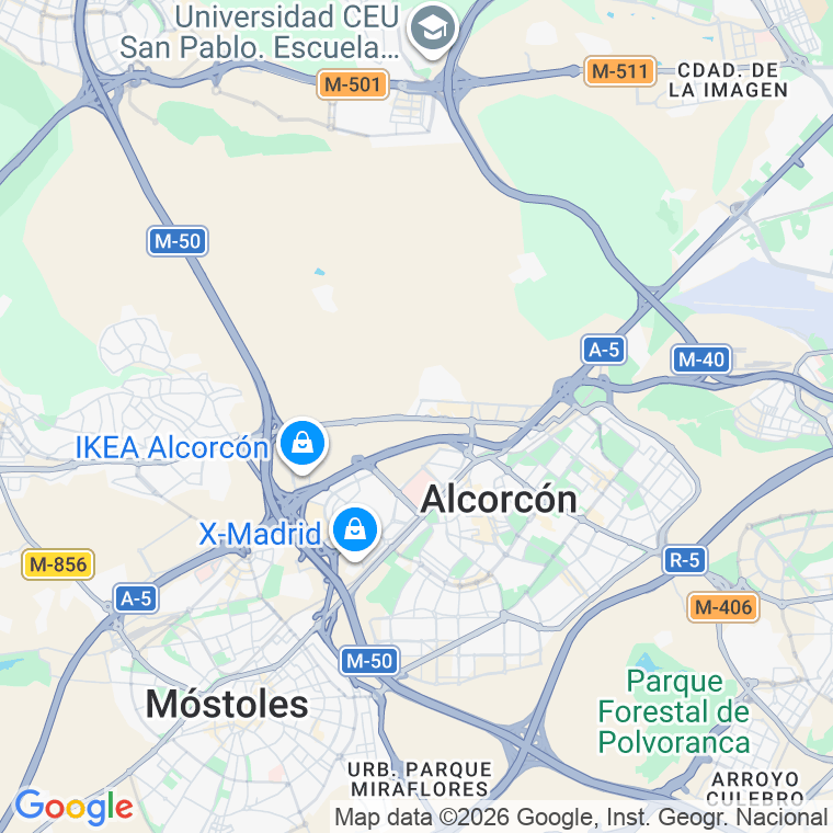 Código postal de Constitucion, Avenida en Móstoles
