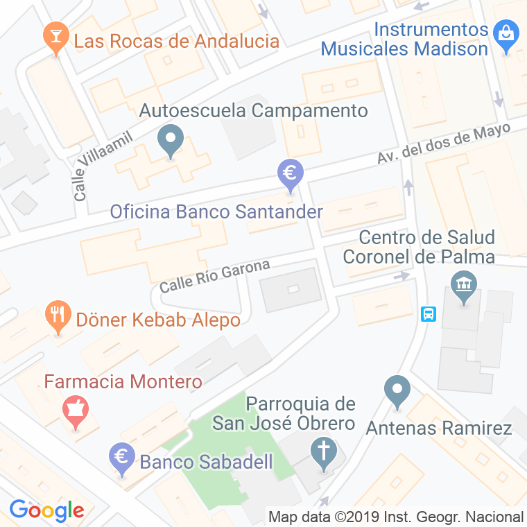 Código Postal calle Rio Garona en Móstoles