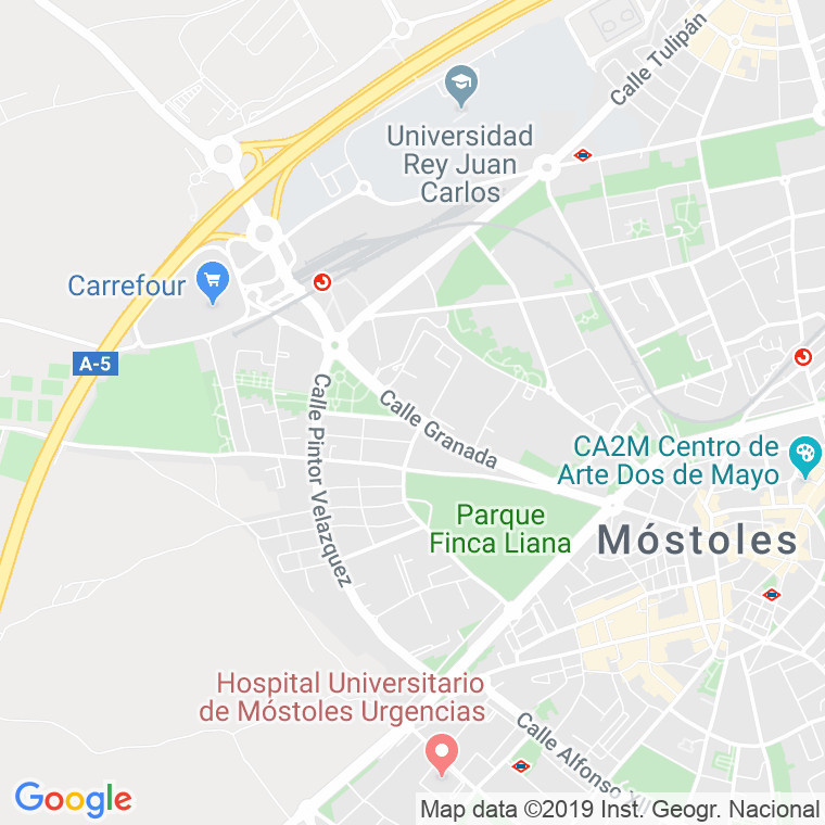 Código Postal calle Granada en Móstoles