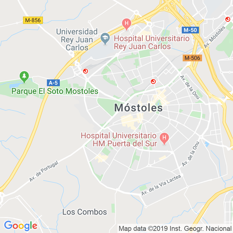 Código Postal calle Portugal, avenida (Pares Del 70 Al Final) en Móstoles