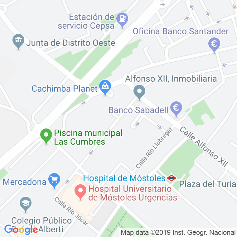 Código Postal calle Rio Tormes en Móstoles
