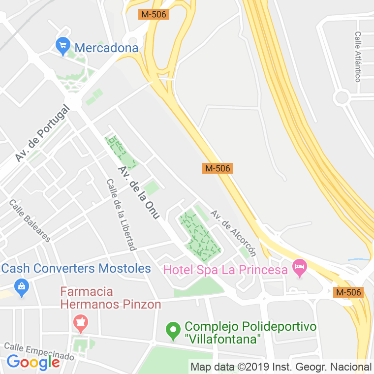Código Postal calle Alcorcon, avenida en Móstoles