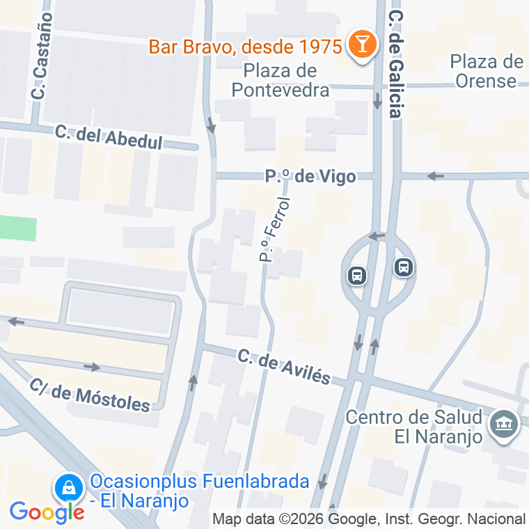 Código postal de Ferrol, Del, Paseo en Fuenlabrada