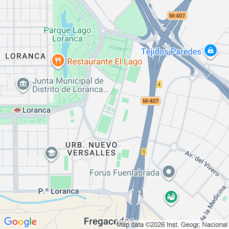 Código postal de Nuevo Versalles, Urbanizacion en Fuenlabrada