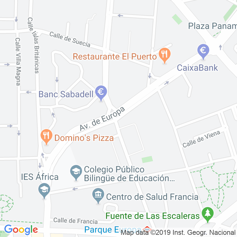 Código Postal calle Europa, De, avenida en Fuenlabrada