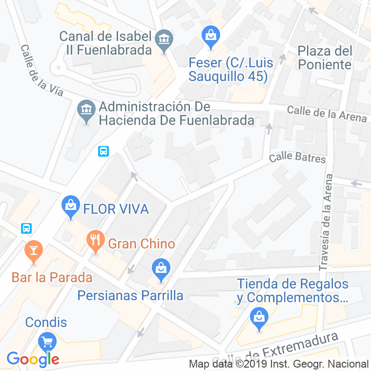 Código Postal calle Escorial, Del, callejon en Fuenlabrada