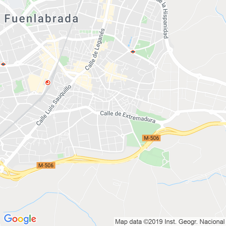 Código Postal calle Extremadura en Fuenlabrada