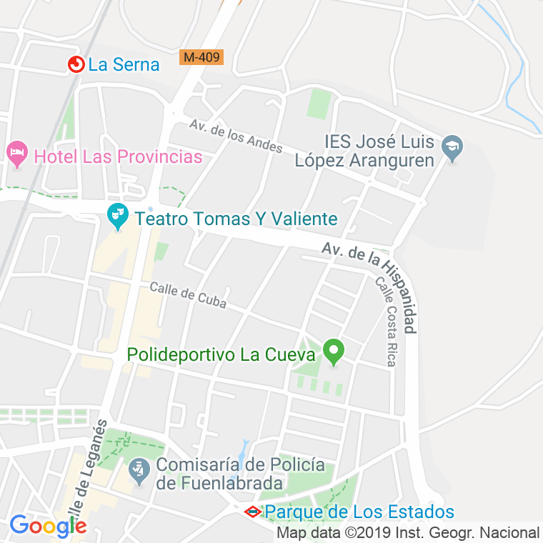 Código Postal calle Callao, Del en Fuenlabrada