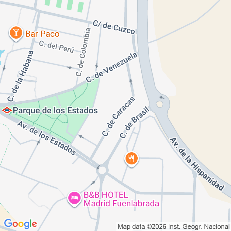 Código postal de Caracas en Fuenlabrada