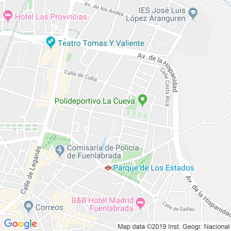 Código Postal calle Cuzco, De en Fuenlabrada