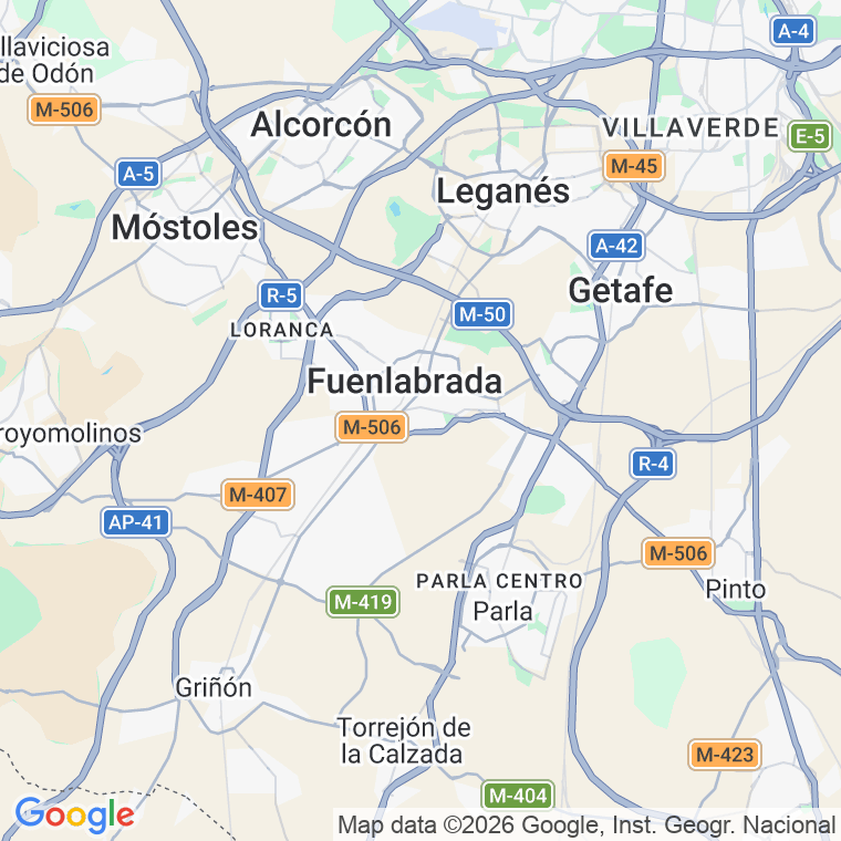 Código postal de Sierra de Filabres en Fuenlabrada