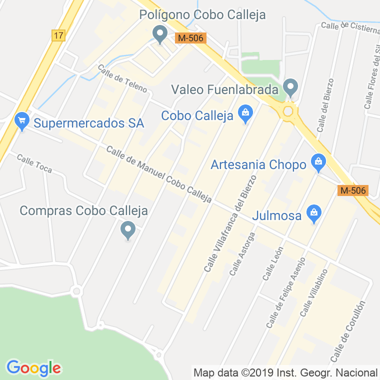 Código Postal calle Bañeza, De La en Fuenlabrada