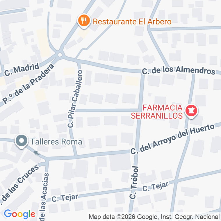 Código postal de Calle Casarrubuelos en Serranillos del Valle