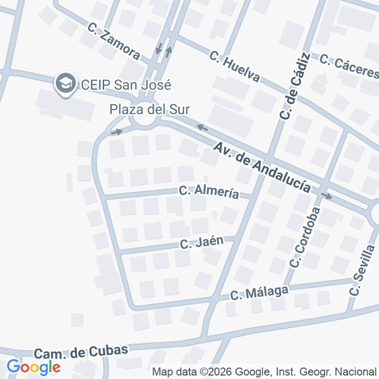Código postal de Calle Almeria en Torrejon de la Calzada