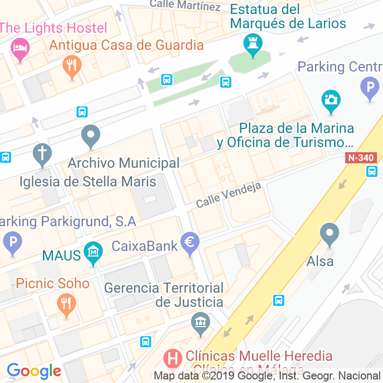 Código Postal calle Cordoba en Málaga