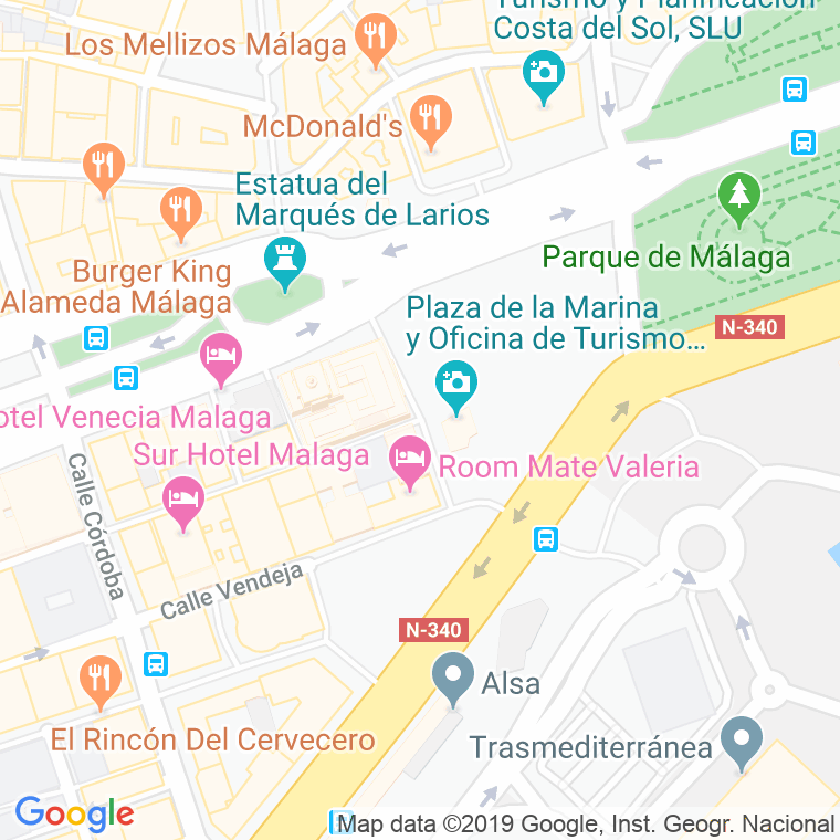 Código Postal calle Marina, De La, plaza (Impares Del 5 Al Final)  (Pares Del 6 Al Final) en Málaga