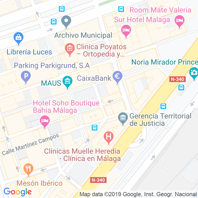 Código Postal calle Simonet en Málaga