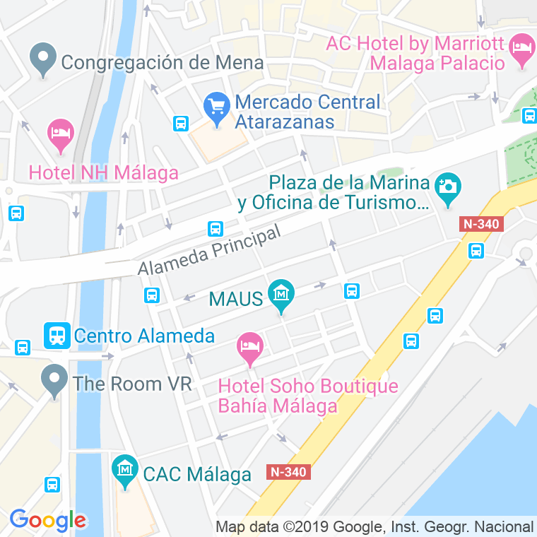Código Postal calle Trinidad Grund en Málaga