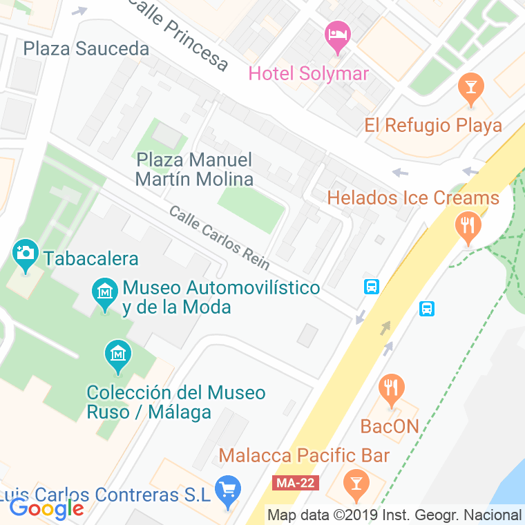 Código Postal calle Carlos Rein en Málaga