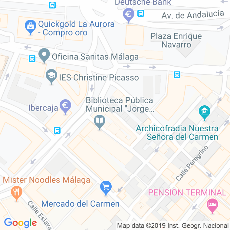 Código Postal calle Huerto De La Madera en Málaga