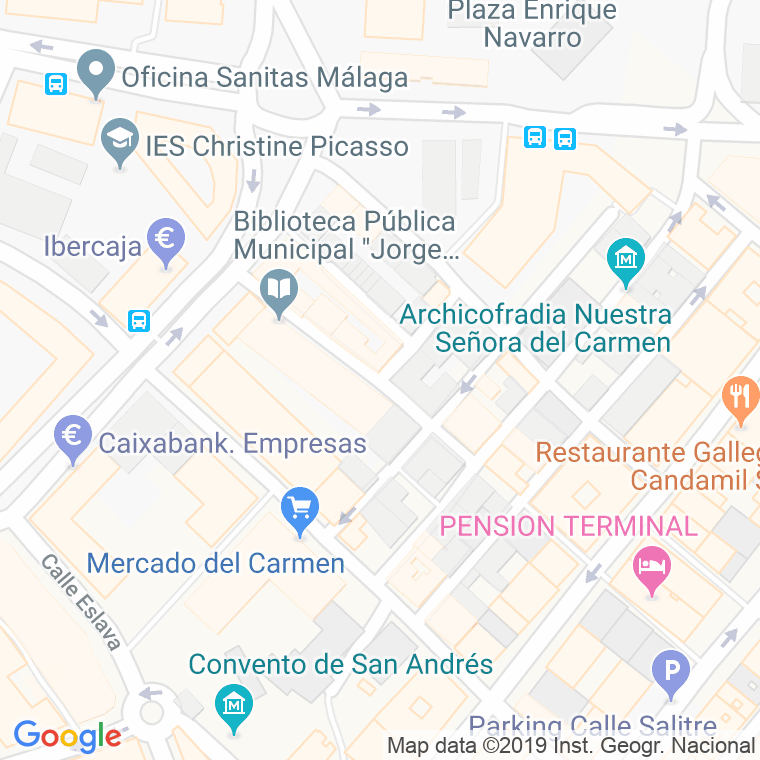 Código Postal calle Malpica en Málaga