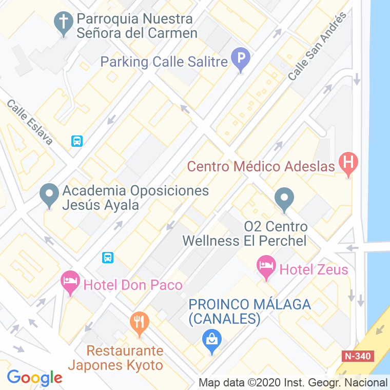 Código Postal calle Moll, pasaje en Málaga