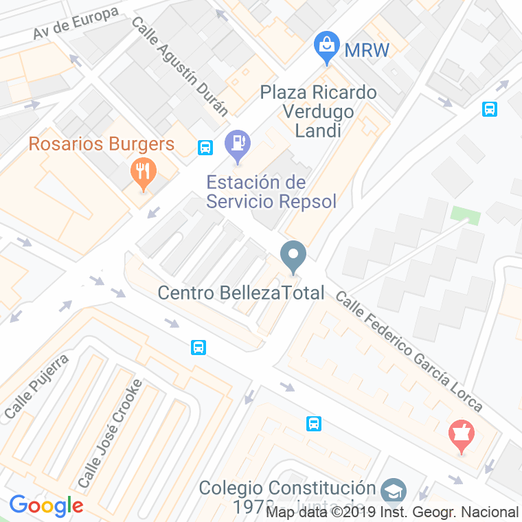 Código Postal calle Alfonso Peña Boeuf en Málaga