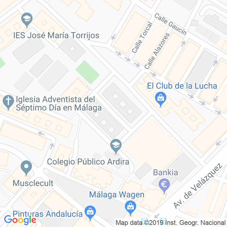 Código Postal calle Carnicerito en Málaga