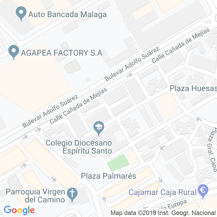 Código Postal calle Cerquijos en Málaga