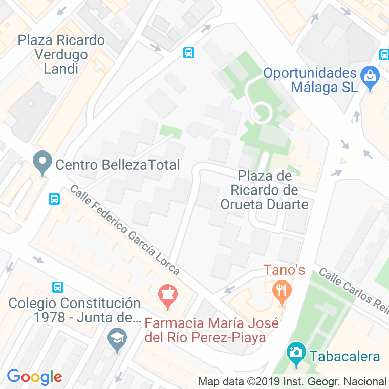 Código Postal calle Comandante Roman en Málaga