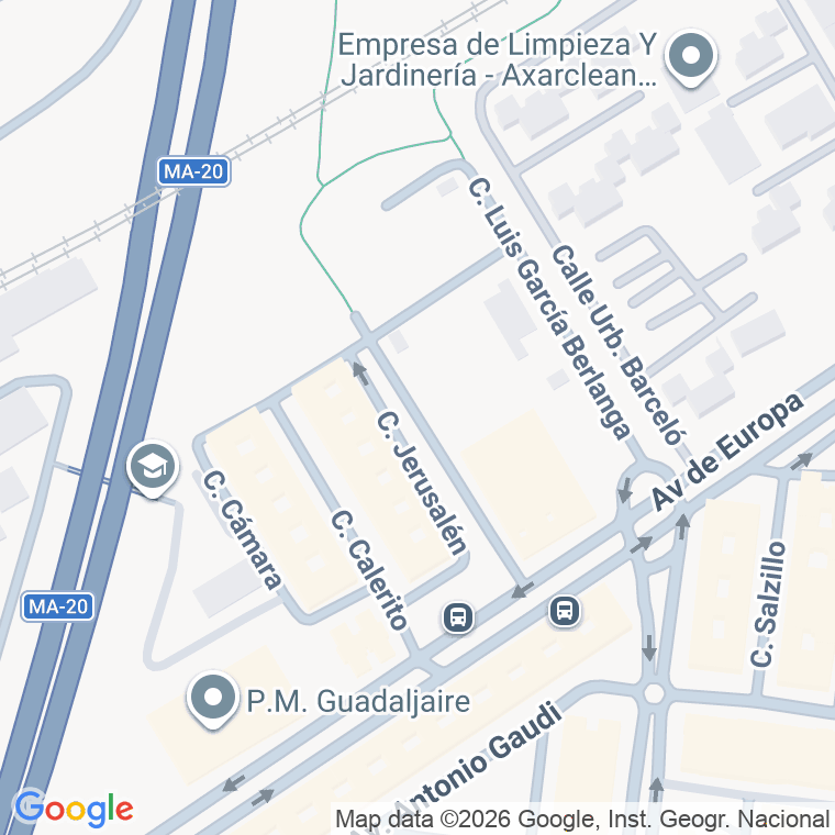 Código postal de Jerusalen en Málaga