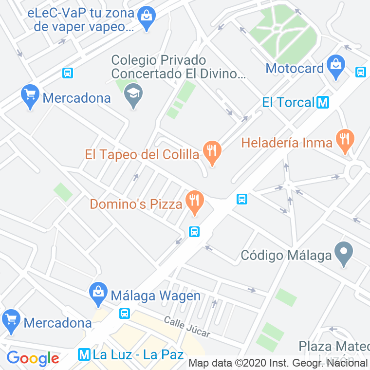 Código Postal calle Luis Moraleda en Málaga