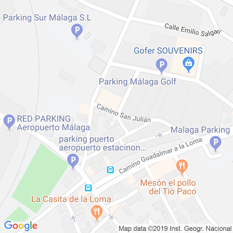 Código Postal calle Aceitero en Málaga
