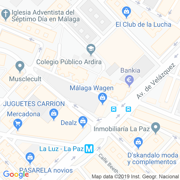 Código Postal calle Alcalde Jose Maria Corona en Málaga