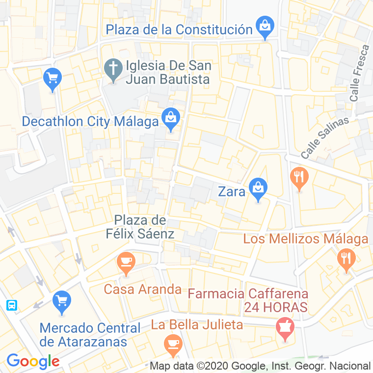 Código Postal calle Almacenes en Málaga