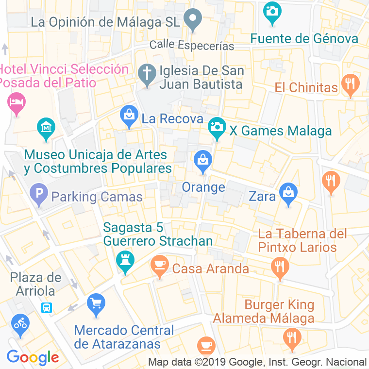 Código Postal calle Cinteria en Málaga